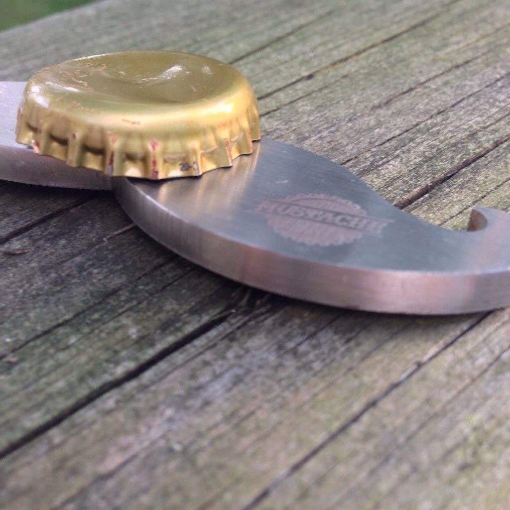 Mustache Bottle Opener macro shot