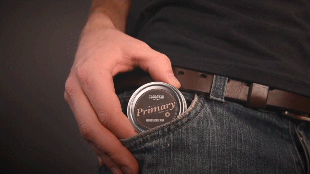 Heat your moustache wax in your pocket