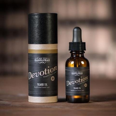 Devotion Rugged Patchouli Beard Oil Bottle and Tube