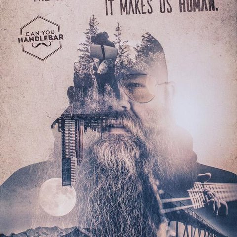 Can You Handlebar Philosophy Double Exposure Poster Bottom