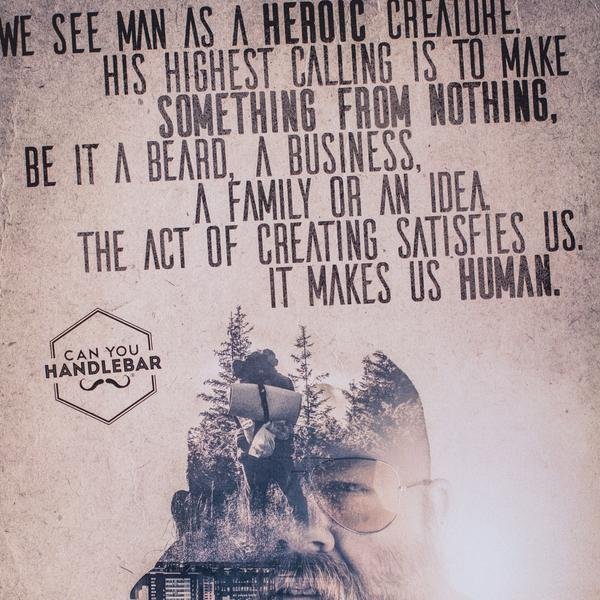 Can You Handlebar Philosophy Double Exposure Poster Top