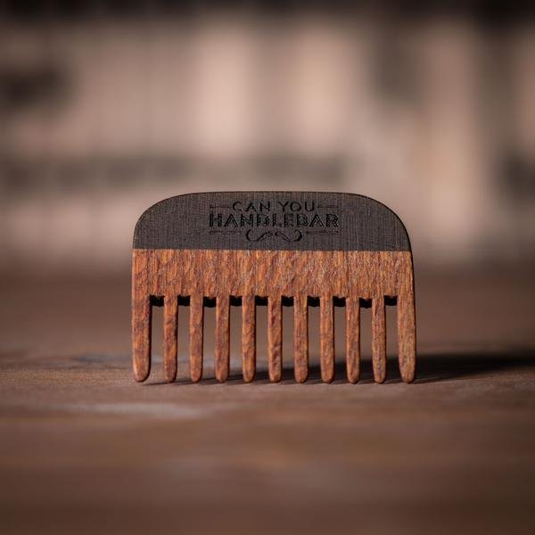 Handmade Wooden Beard Comb - Leopard Wood