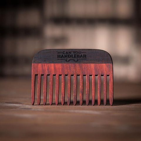Handmade Wooden Comb Paduak Front of Comb