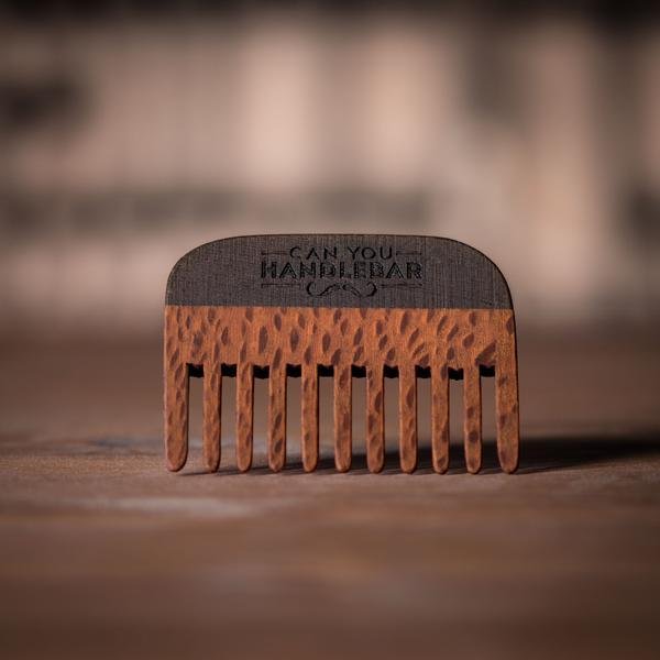 Handmade Wooden Comb Leopard Wood Front of Comb with Speckling