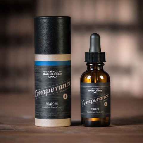 Temperance Unscented Beard Oil Bottle and Tube